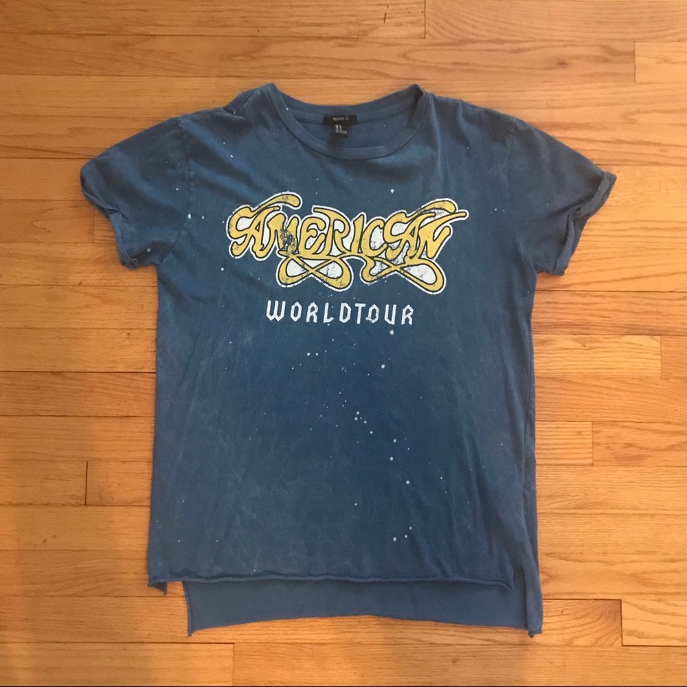 Graphic Tee bleached Band Tshirt